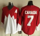 Olympic CA. #7 Canada RedWhite 1972 Commemorative CCM Stitched NHL Jersey