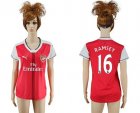 Womens Arsenal #16 Ramsey Home Soccer Club Jersey