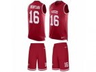 Mens Nike San Francisco 49ers #16 Joe Montana Limited Red Tank Top Suit NFL Jersey