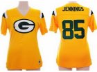 Nike Women Green Bay Packers #85 Greg Jennings Yellow FEM FAN Field Flirt Fashion Jersey