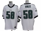 Nike NFL Philadelphia Eagles #58 Trent Cole White Jerseys(Elite)