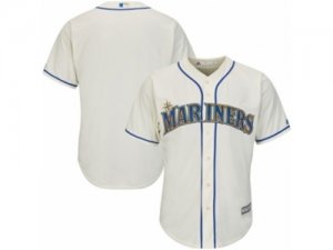 Youth Seattle Mariners Majestic Blank Cream Alternate Cool Base Jersey