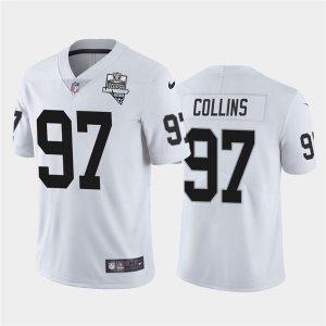 Nike Raiders #97 Maliek Collins White 2020 Inaugural Season Vapor Untouchable Limited