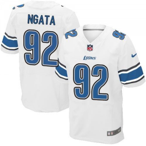 Nike Detroit Lions #92 Haloti Ngata White jerseys(Elite)