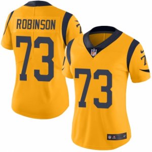 Women\'s Nike Los Angeles Rams #73 Greg Robinson Limited Gold Rush NFL Jersey