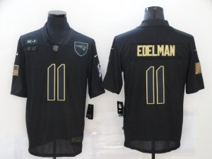 Nike Patriots #11 Julian Edelman Black 2020 Salute To Service Limited Jersey