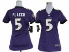 Nike women nfl Baltimore Ravens #5 Joe Flacco purple jerseys