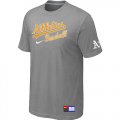 Oakland Athletics L.Grey Nike Short Sleeve Practice T-Shirt