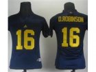 Women Adidas Michigan Wolverines Denard Robinson #16 Navy Blue College Football Jerseys