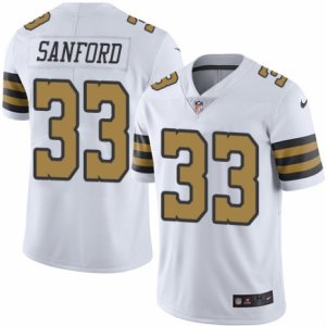 Youth Nike New Orleans Saints #33 Jamarca Sanford Limited White Rush NFL Jersey