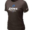 Women Detroit Lions Brown T-Shirt