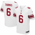 Mens Nike New York Giants #6 Logan Thomas Elite White NFL Jersey