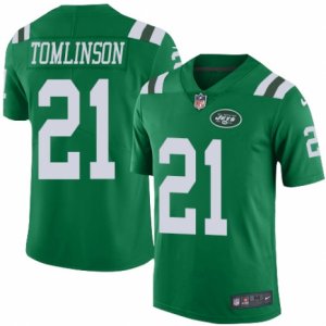 Mens Nike New York Jets #21 LaDainian Tomlinson Limited Green Rush NFL Jersey