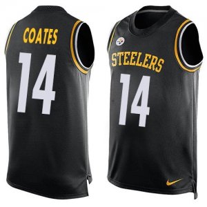 Nike Pittsburgh Steelers #14 Sammie Coates Black Team Color Men Stitched NFL Limited Tank Top Jersey