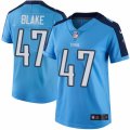 Womens Nike Tennessee Titans #47 Antwon Blake Limited Light Blue Rush NFL Jersey