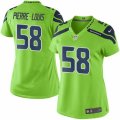 Women's Nike Seattle Seahawks #58 Kevin Pierre-Louis Limited Green Rush NFL Jersey