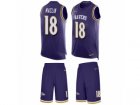 Mens Nike Baltimore Ravens #18 Jeremy Maclin Limited Purple Tank Top Suit NFL Jersey