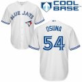 Mens Majestic Toronto Blue Jays #54 Roberto Osuna Authentic White Home MLB Jersey