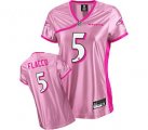 baltimore ravens #5 flacco women pink