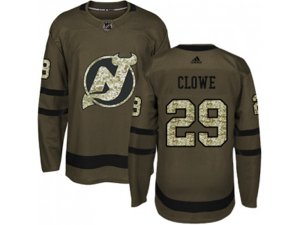 Youth Adidas New Jersey Devils #29 Ryane Clowe Green Salute to Service Stitched NHL Jersey