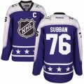 Mens Reebok Nashville Predators #76 P.K Subban Authentic Purple Central Division 2017 All-Star NHL Jersey
