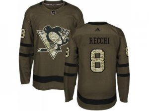 Adidas Pittsburgh Penguins #8 Mark Recchi Green Salute to Service Stitched NHL Jersey