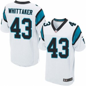 Mens Nike Carolina Panthers #43 Fozzy Whittaker Elite White NFL Jersey