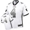 Nike Oakland Raiders #4 Derek Carr White Mens Stitched NFL Elite Drift Fashion Jersey