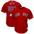 Red Sox #50 Mookie Betts Red 2019 Spring Training Cool Base Jersey