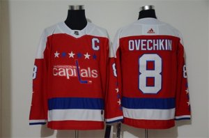 Capitals #8 Alexander Ovechkin Red Alternate Adidas Jersey