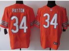 Nike NFL Chicago Bears #34 Walter Payton Orange Jerseys(Elite)