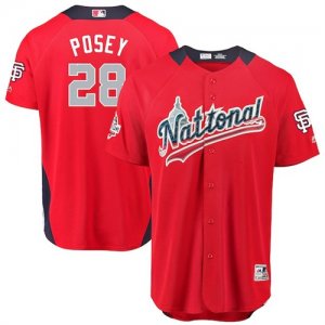 National League #28 Buster Posey Red 2018 MLB All-Star Game Home Run Derby Jersey