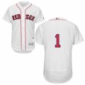 Men's Majestic Boston Red Sox #1 Bobby Doerr White Flexbase Authentic Collection MLB Jersey