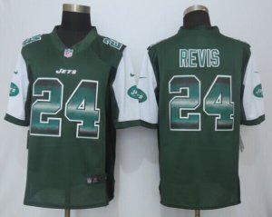 2015 New Nike New York Jets #24 Revis Purple Strobe Jerseys(Limited)