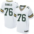 Nike Green Bay Packers #76 Mike Daniels white Jerseys(Elite)