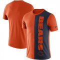Chicago Bears Coin Flip Tri Blend T-Shirt Orange Navy