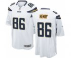 Men's Nike San Diego Chargers #86 Hunter Henry Game White NFL Jersey