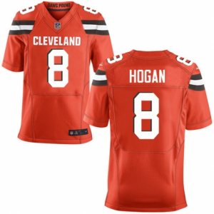 Mens Nike Cleveland Browns #8 Kevin Hogan Elite Orange Alternate NFL Jersey