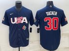 USA 30 Kyle Tucker Black Nike 2023 World Baseball Classic Jerseys