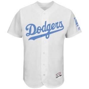 Men\'s L.A. Dodgers Majestic Blank White Fashion 2016 Father\'s Day Flex Base Team Jersey