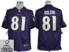 2013 Super Bowl XLVII NEW Baltimore Ravens 81 Anquan Boldin Purple Jerseys (Limited)