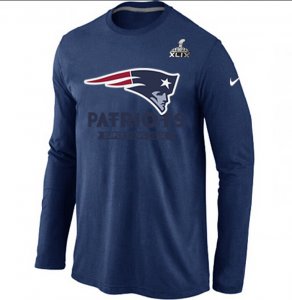 2015 Super Bowl XLIX Nike New England Patriots Long Sleeve T-Shirt Dark blue