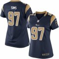 Womens Nike Los Angeles Rams #97 Eugene Sims Limited Navy Blue Team Color NFL Jersey
