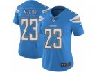 Women Nike Los Angeles Chargers #23 Dexter McCoil Vapor Untouchable Limited Electric Blue Alternate NFL Jersey