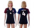 Womens USA #4 Bradley Away Soccer Country Jersey