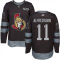 Ottawa Senators #11 Daniel Alfredsson Black 1917-2017 100th Anniversary Stitched NHL Jersey