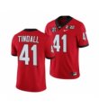 Mens Georgia Bulldogs #41 Channing Tindall 2022 Patch Red College Football Stitched Jersey