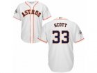 Houston Astros #33 Mike Scott Replica White Home 2017 World Series Bound Cool Base MLB Jersey