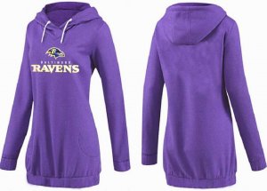 Women Baltimore Ravens Logo Pullover Hoodie-046