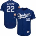 Men's Majestic Los Angeles Dodgers #22 Clayton Kershaw Royal Blue Flexbase Authentic Collection MLB Jersey